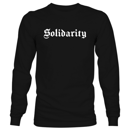 UNAC/UHCP Unisex Long Sleeve Solidarity T-Shirt - Black